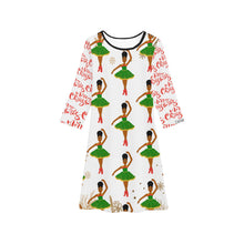 Load image into Gallery viewer, Cocoa Cutie Christmas Ballerina Girls&#39; Long Sleeve Dress
