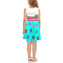 Load image into Gallery viewer, Cocoa Cutie Chemist/Scientist Kid&#39;s Dress (PICK YOUR SKIN TONE)- BLUE
