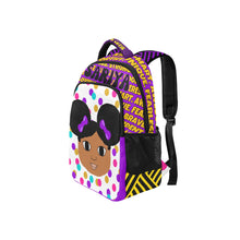 Load image into Gallery viewer, Cocoa Cutie I AM Affirmations Multifunctional Backpack PURPLE (PICK YOUR SKIN TONE)
