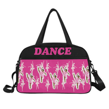 Load image into Gallery viewer, Pink Black Ballerina Dance Competition Ballet Duffel Bag
