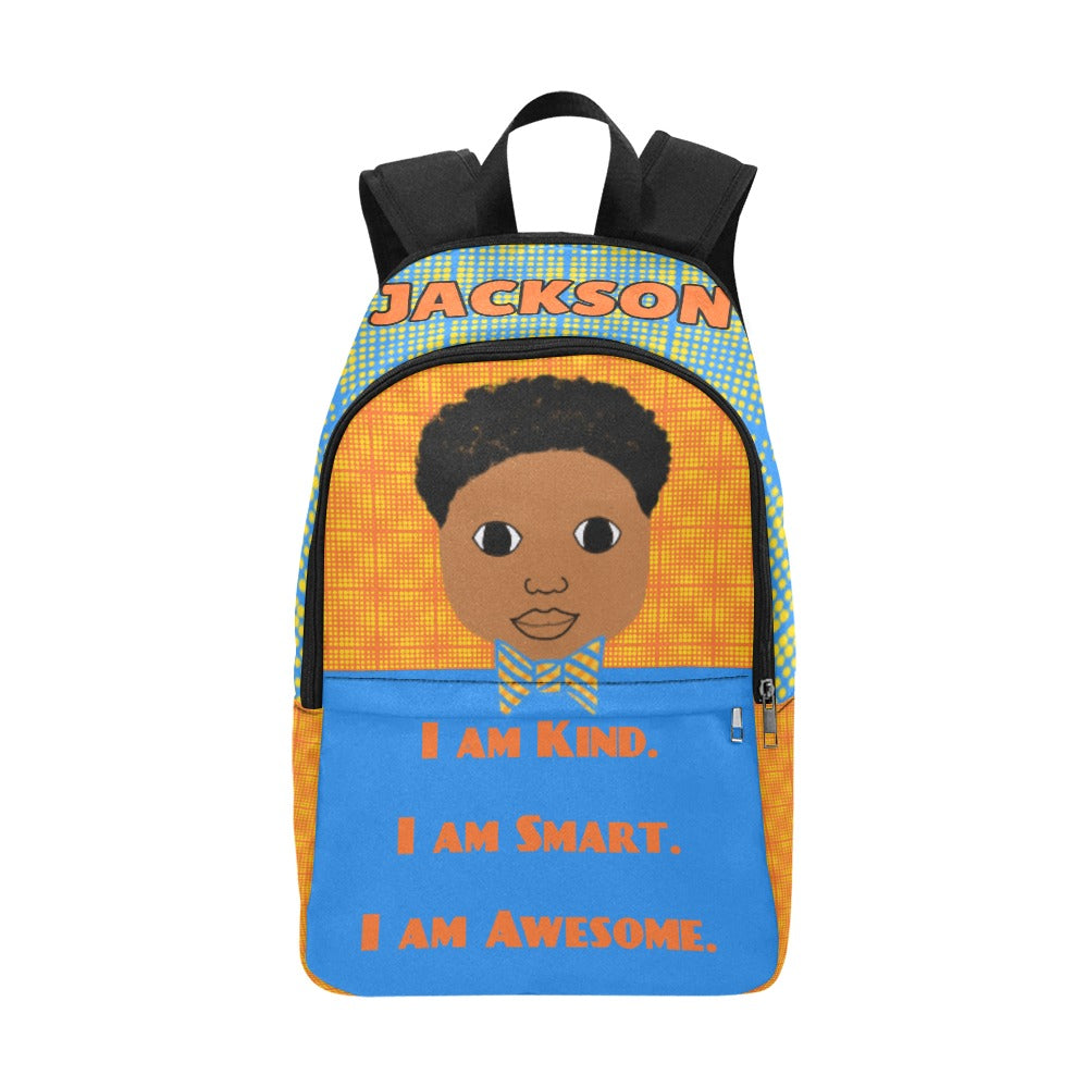 Cocoa Cutie I AM Boy Orange Backpack (PICK YOUR SKIN TONE)