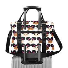 Load image into Gallery viewer, Cocoa Cuties Afro Puffs Multi-Pocket Large Capacity Travel/Duffel Bag(Two Colors)
