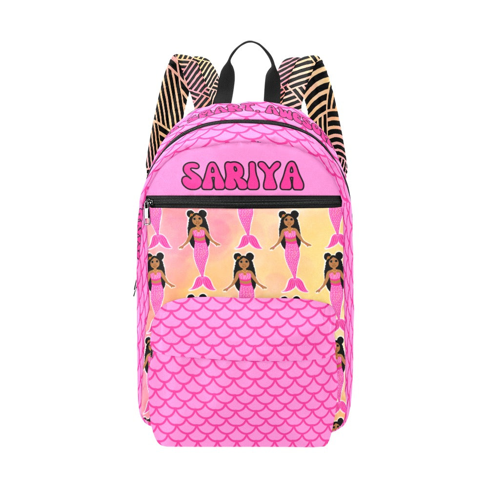 Cocoa Cutie Pink Mermaid Large Capacity Backpack (PICK YOUR SKIN TONE)