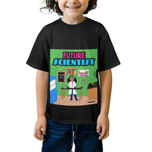 Load image into Gallery viewer, Cocoa Cutie Future Scientist-Girl Kids&#39; T-Shirt(PICK SKIN TONE)
