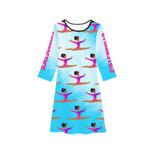 Load image into Gallery viewer, Cocoa Cutie Active Cutie Gymnast Girls&#39; Long Sleeve Dress (PICK SKIN TONE)
