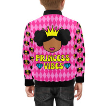 Load image into Gallery viewer, Princess Vibes Cocoa Cutie Kids&#39; Bomber Jacket (PICK YOUR SKIN TONE)
