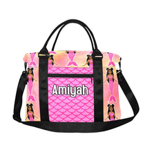 Load image into Gallery viewer, Cocoa Cutie Pink Mermaid Multi-Pocket Large Capacity Travel/Duffel Bag(PICK SKIN TONE)
