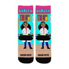 Load image into Gallery viewer, Cocoa Cutie Chemist Girl Kid&#39;s Socks (PICK YOUR SKIN TONE.)
