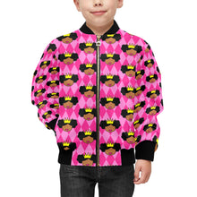 Load image into Gallery viewer, Princess Vibes Cocoa Cutie Kids&#39; Bomber Jacket (PICK YOUR SKIN TONE)
