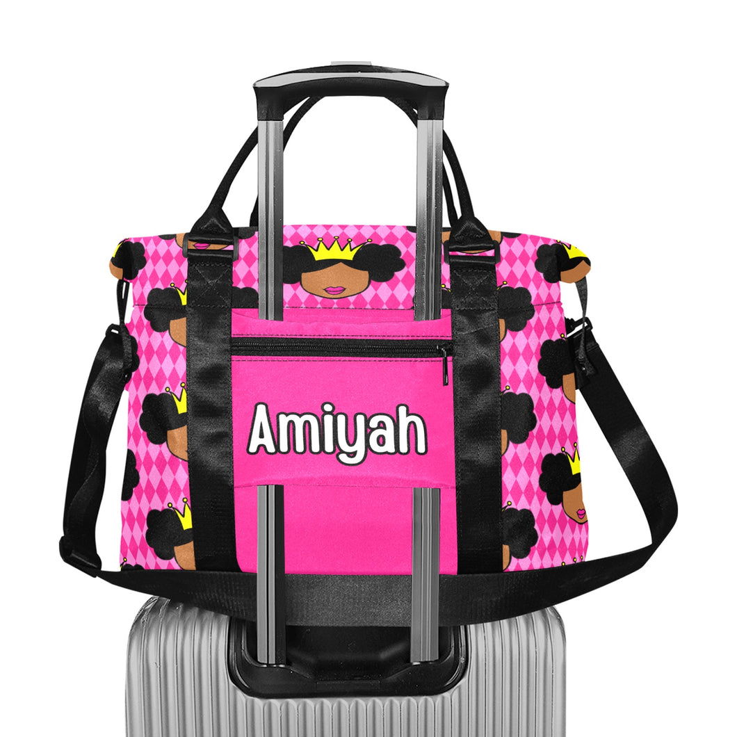 Cocoa Cutie Princess Vibes Multi-Pocket Large Capacity Travel/Duffel Bag(PICK SKIN TONE)