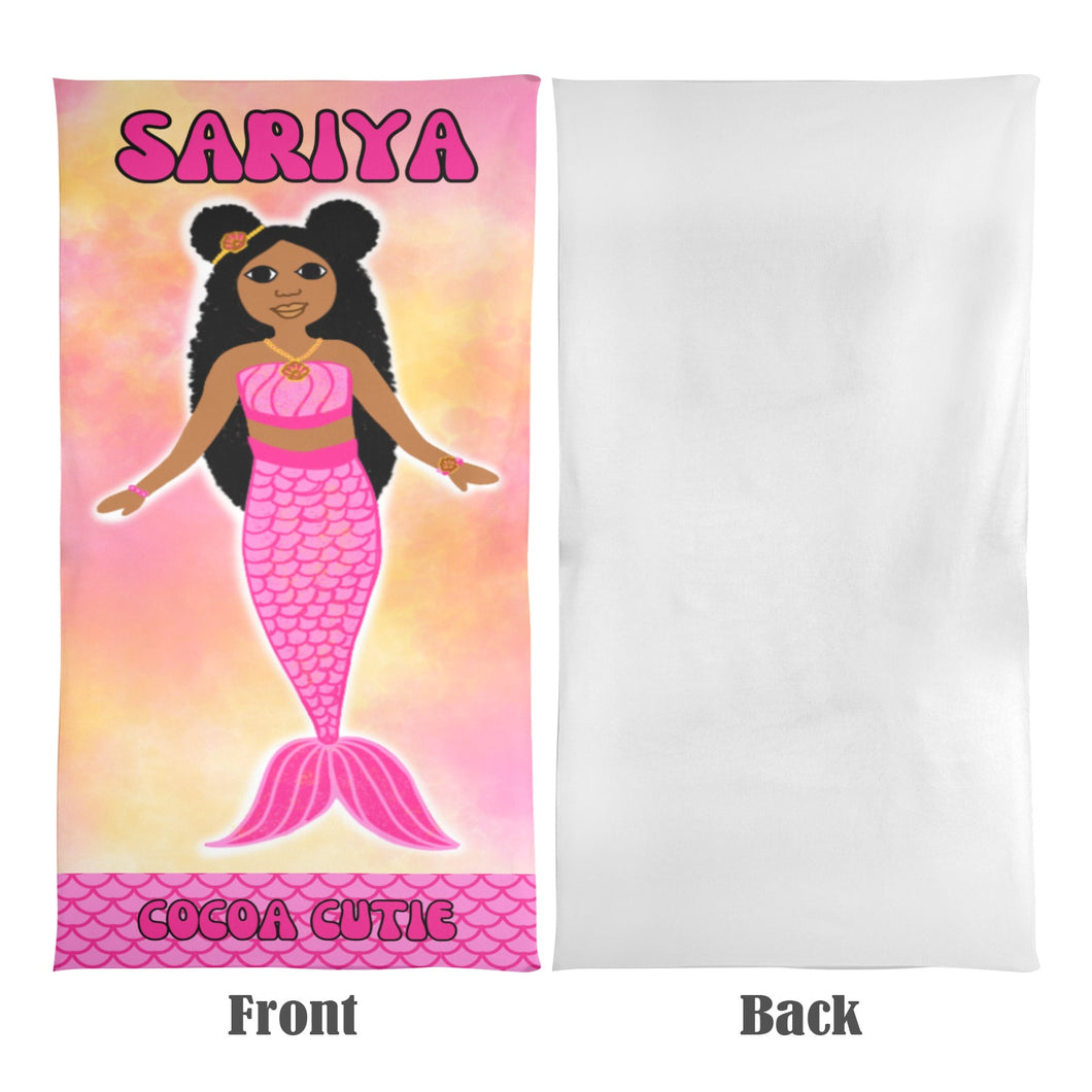 Cocoa Cutie Pink Mermaid Beach Towel 31