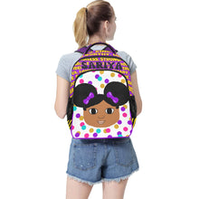 Load image into Gallery viewer, Cocoa Cutie I AM Affirmations Multifunctional Backpack PURPLE (PICK YOUR SKIN TONE)
