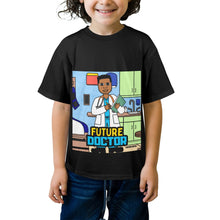 Load image into Gallery viewer, Cocoa Cutie Future Doctor-Boy Kids&#39; T-Shirt (PICK SKIN TONE)
