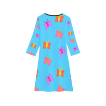 Load image into Gallery viewer, Cocoa Cutie Princess Afro Puffs Girls&#39; Long Sleeve Dress (PICK SKIN TONE)
