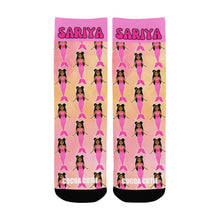 Load image into Gallery viewer, Cocoa Cutie Pink Mermaid Kid&#39;s Socks (PICK YOUR SKIN TONE.)
