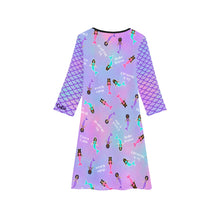 Load image into Gallery viewer, Cocoa Cutie Mermaids Girls&#39; Long Sleeve Dress

