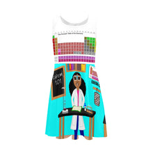 Load image into Gallery viewer, Cocoa Cutie Chemist/Scientist Kid&#39;s Dress (PICK YOUR SKIN TONE)- BLUE
