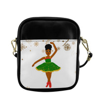 Load image into Gallery viewer, Cocoa Cutie Christmas Ballerina Faux Leather Purse
