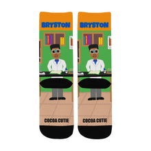 Load image into Gallery viewer, Cocoa Cutie Chemist Boy Kids&#39; Kid&#39;s Socks (PICK YOUR SKIN TONE.)
