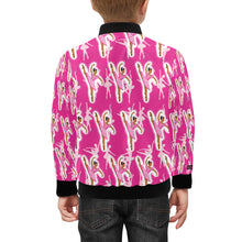 Load image into Gallery viewer, Pink Ballerina Cocoa Cutie Kids&#39; Bomber Jacket (PICK YOUR SKIN TONE)
