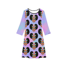 Load image into Gallery viewer, Cocoa Cutie Unicorn Magic Girls&#39; Long Sleeve Dress (PICK SKIN TONE)
