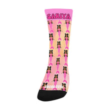Load image into Gallery viewer, Cocoa Cutie Pink Mermaid Kid&#39;s Socks (PICK YOUR SKIN TONE.)
