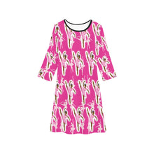Load image into Gallery viewer, Cocoa Cutie Active Cutie Pink Ballerina Girls&#39; Long Sleeve Dress (PICK SKIN TONE)

