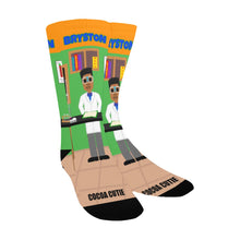 Load image into Gallery viewer, Cocoa Cutie Chemist Boy Kids&#39; Kid&#39;s Socks (PICK YOUR SKIN TONE.)
