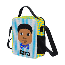 Load image into Gallery viewer, Cocoa Cutie Boy I Am Bowtie Yellow Lunch Bag (PICK YOUR SKIN TONE)
