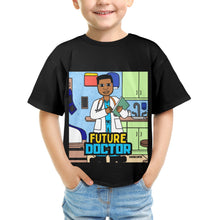 Load image into Gallery viewer, Cocoa Cutie Future Doctor-Boy Kids&#39; T-Shirt (PICK SKIN TONE)
