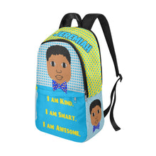 Load image into Gallery viewer, Cocoa Cutie I Am Kind Boy Yellow Backpack (PICK YOUR SKIN TONE)
