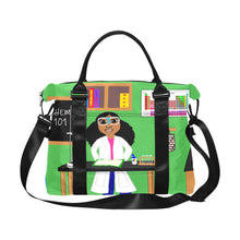Load image into Gallery viewer, Cocoa Cutie Chemist/Scientist Girl Multi-Pocket Large Capacity Travel/Duffel Bag(PICK SKIN TONE)
