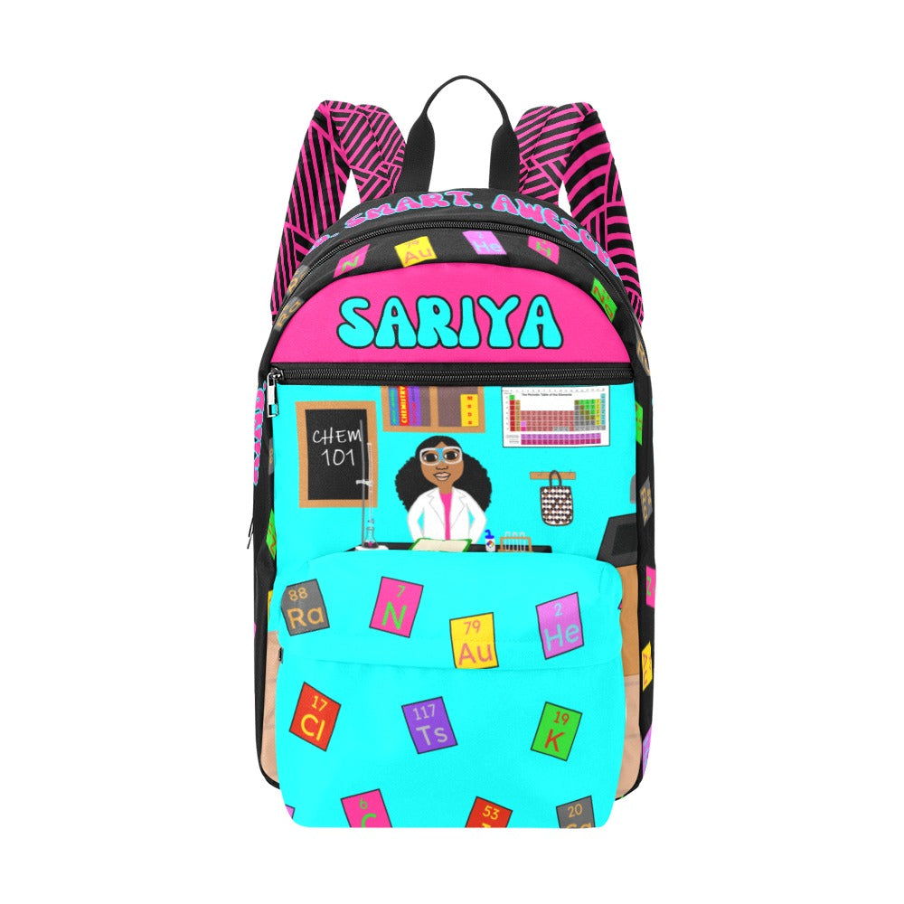 Cocoa Cutie Chemist Girl Large Capacity Backpack (PICK YOUR SKIN TONE)