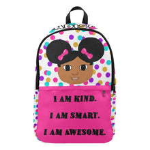 Load image into Gallery viewer, Cocoa Cutie I AM KIND Girl Pink Backpack (PICK YOUR SKIN TONE)
