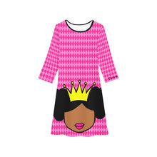 Load image into Gallery viewer, Cocoa Cutie Princess Vibes Girls&#39; Long Sleeve Dress(PICK SKIN TONE)

