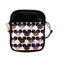 Load image into Gallery viewer, Cocoa Cuties Afro Puffs Faux Leather Purse (PINK OR PURPLE)

