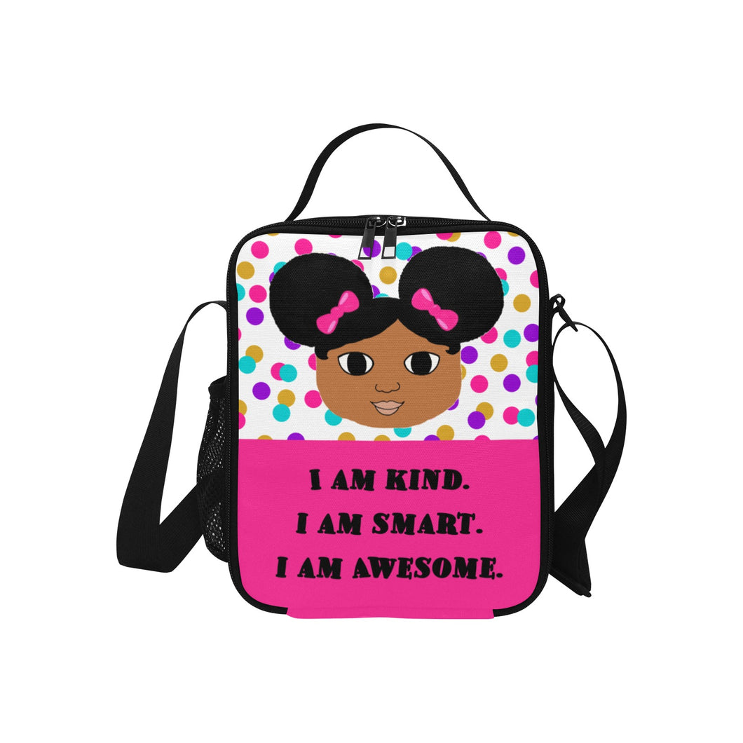 Cocoa Cutie I AM Girl Pink Lunch Bag (PICK YOUR SKIN TONE)