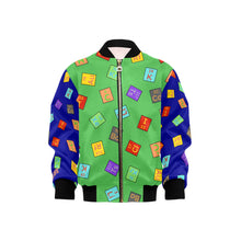 Load image into Gallery viewer, Chemist Boy Cocoa Cutie Kids&#39; Bomber Jacket (PICK YOUR SKIN TONE)
