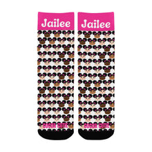 Load image into Gallery viewer, Cocoa Cuties Afro Puffs Kid&#39;s Socks

