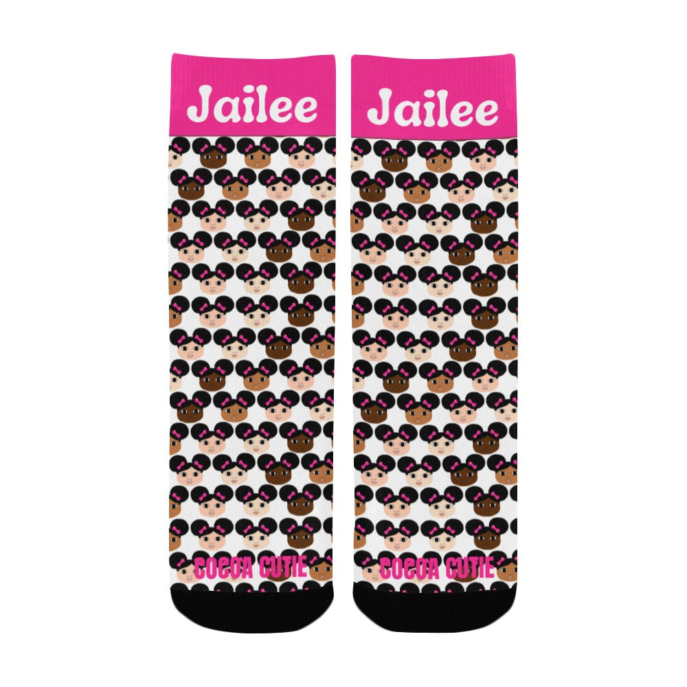 Cocoa Cuties Afro Puffs Kid's Socks