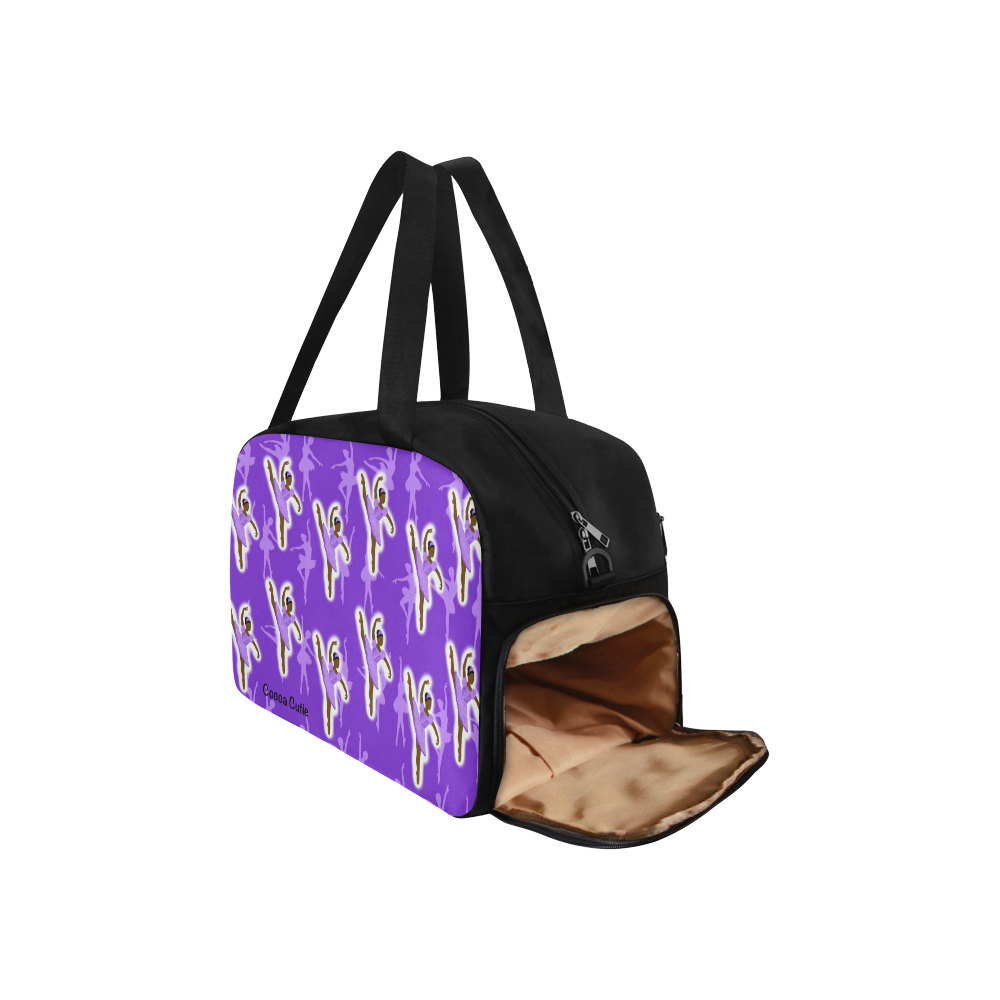 Black Ballerina Dance Competition Ballet Duffel Bag w Separate Shoe Compartment Cocoa Cutie